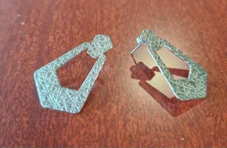 Pendientes plata diseño moderno