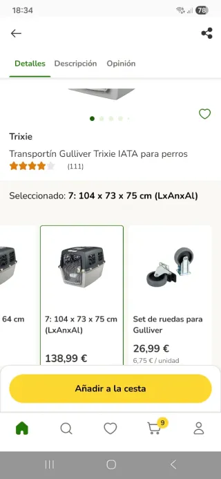 Transportín Perro XXL Gris y Transparente