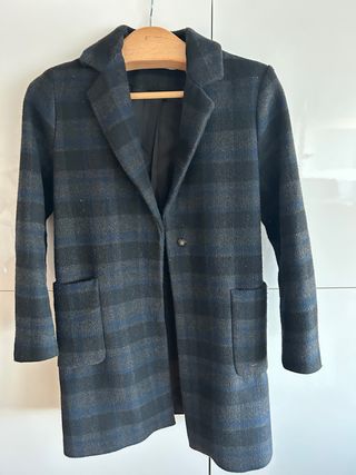 Abrigo cuadros Mango Teen