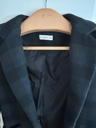 Abrigo cuadros Mango Teen