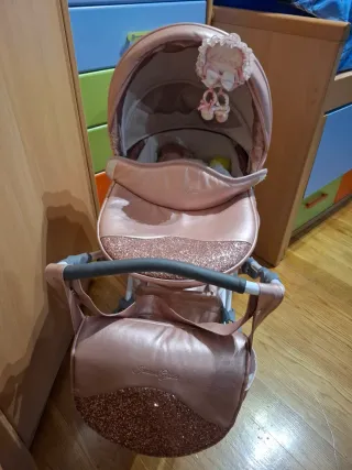 Carrello per bambole rosa con glitter marca juanma