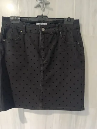 Falda mini vaquera negra