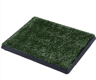 Inodoro para perros con césped artificial