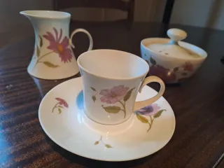 Conjunto café de porcelana Bidasoa con flores