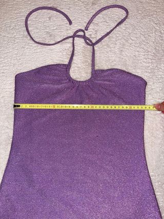 Vestito lilla brillantinato