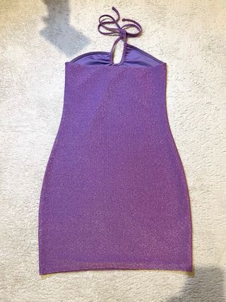 Vestito lilla brillantinato