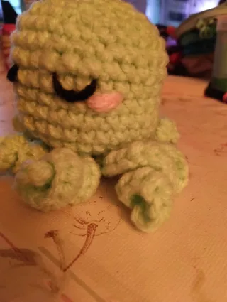 Pulpo hecho a crochet