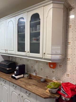 Muebles de cocina madera y cristal