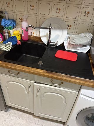 Muebles de cocina madera y cristal