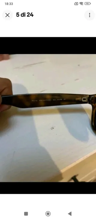 W1046 Ray-Ban RB2132 New Wayfarer Marrone TG52