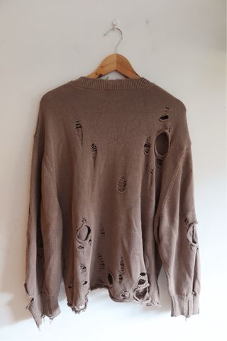 Jersey Zara desgastado marrón