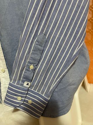 Camisa La Jaca Slim Fit Rayas Azul/Blanco Talla L