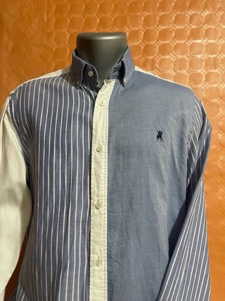 Camisa La Jaca Slim Fit Rayas Azul/Blanco Talla L