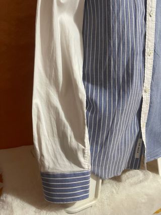 Camisa La Jaca Slim Fit Rayas Azul/Blanco Talla L