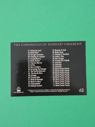 Carte collezionabili The Chronicles of Riddick