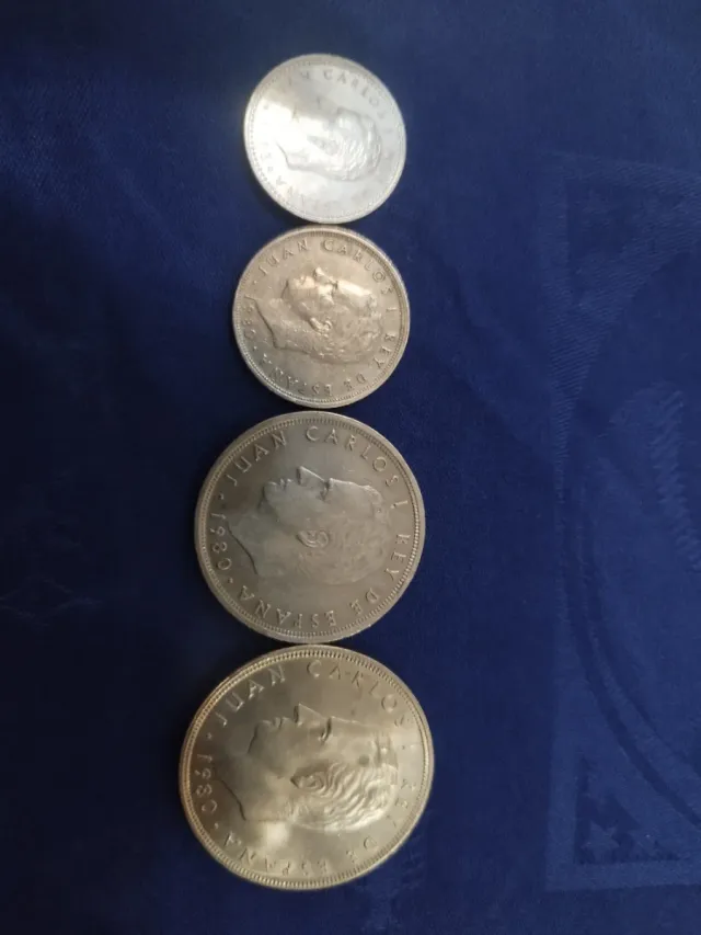 Lote de 4 monedas de Pesetas España