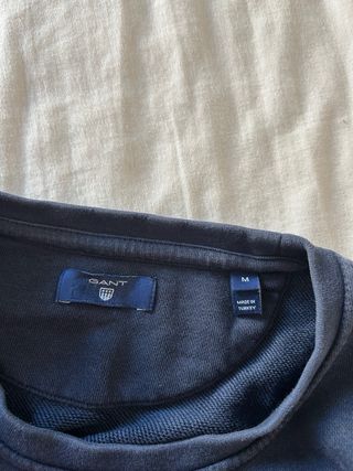 Sudadera Gant Azul con Logo Bordado