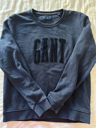 Sudadera Gant Azul con Logo Bordado
