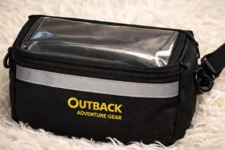 Bolsa de manillar para bicicleta con soporte móvil