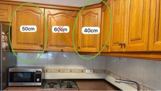 Puertas de cocina de roble natural