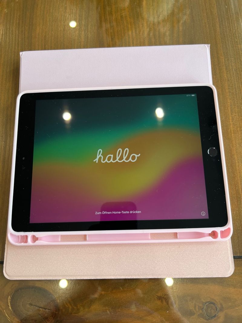 iPad 6ª Gen Plata Rosa regalo funda.