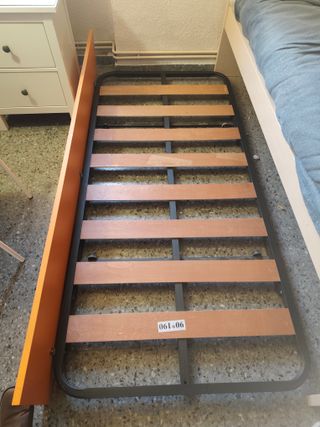 Cama individual 90 cm, con cama extra y colchón