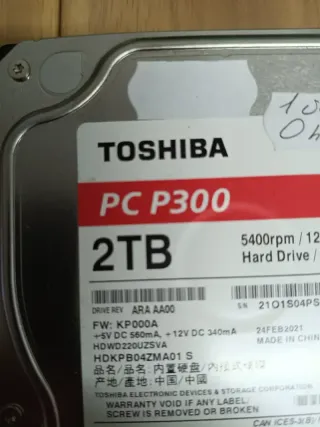Disco Duro Toshiba P300 2TB SATA 3