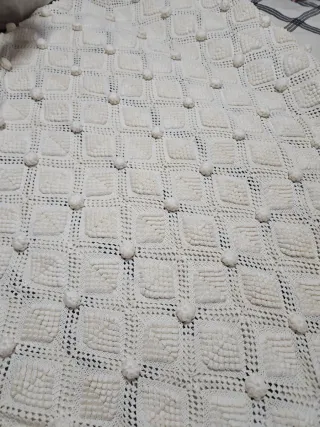 Juego 2 Colchas Cama 90 Hilo Vainilla