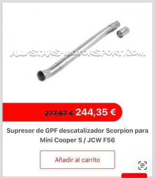 Supresor GPF Scorpion Mini JCW F56