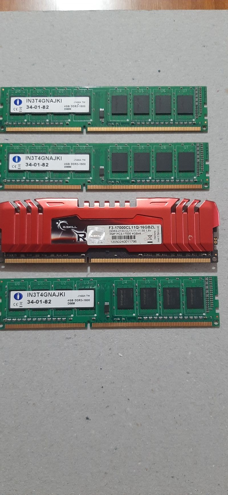 Set 4 Módulos 16 Gb RAM DDR3