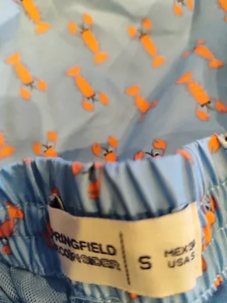 Bañador Springfield S langostas celeste y fucsia