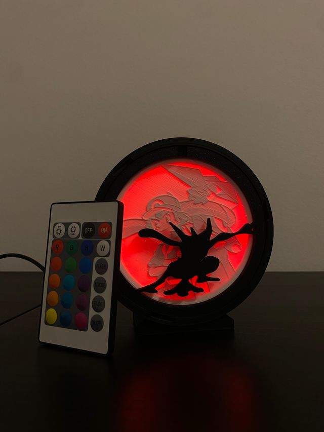 Lámpara LED Greninja y Ash Pokémon