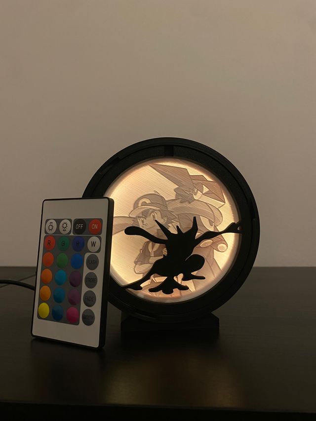 Lámpara LED Greninja y Ash Pokémon