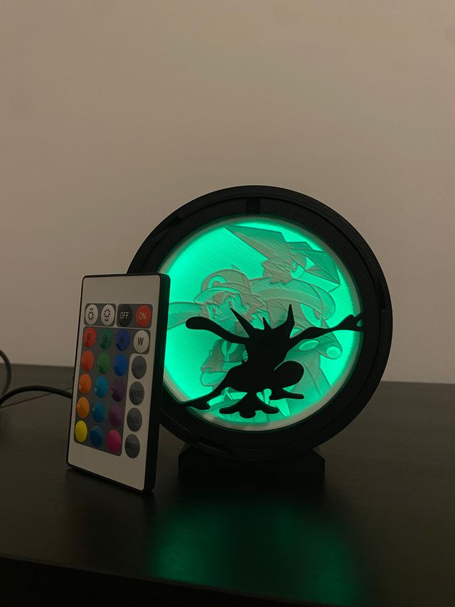 Lámpara LED Greninja y Ash Pokémon