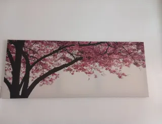 Cuadro árbol flores rosas Ikea