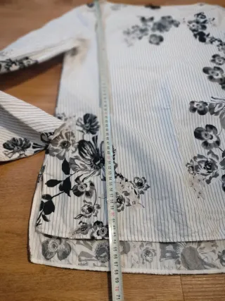 Camisa Massimo Dutti flores rayas