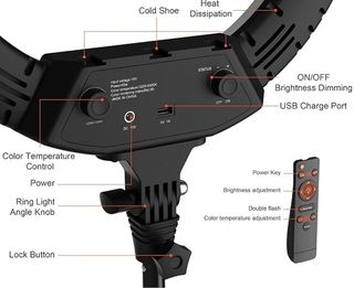 Aro de luz LED 46cm con trípode