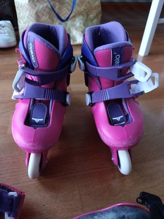 Patines en línea y protecciones niña