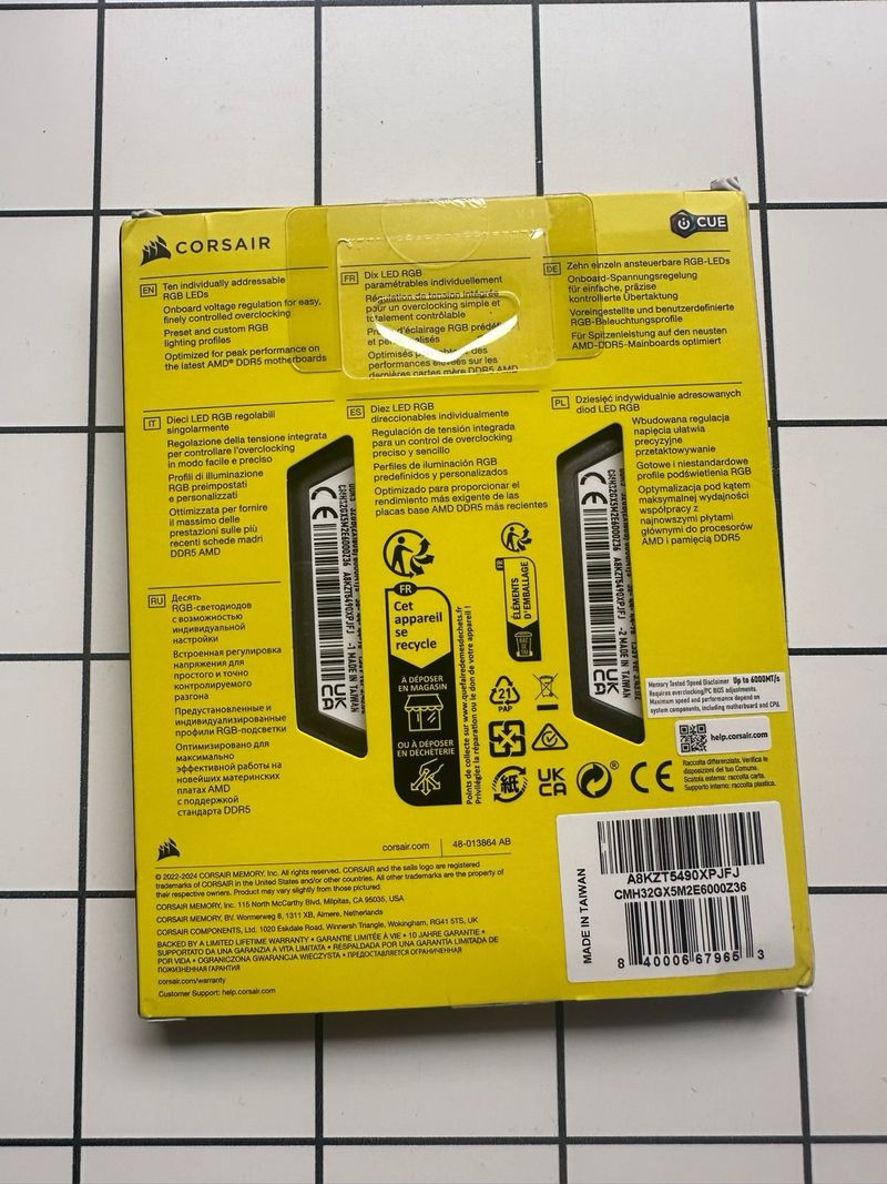 Corsair Vengeance RGB DDR5 32GB (2x16GB) 6000MHz afbeelding 2