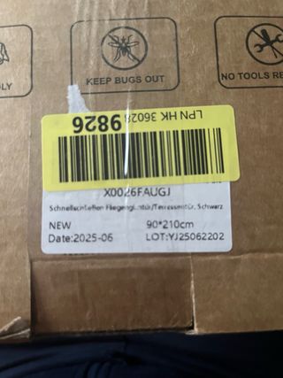 Mosquitera magnética para puerta 90x210 cm