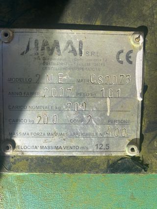 Cesta para 2 personas camion grua