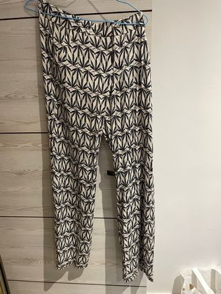 Pantalón de seda estampado