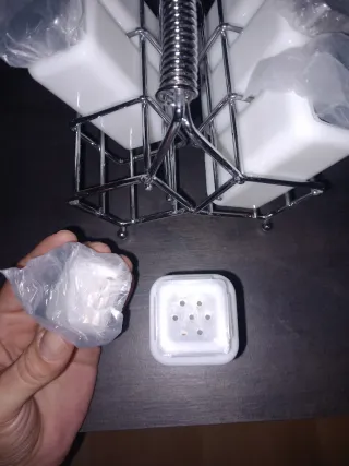 Set 6 especieros con soporte metálico