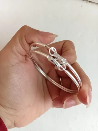 Argollas Plata Enchape ligeras