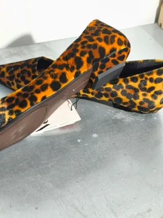 Manoletinas Zara Animal Print Talla 35