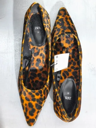 Manoletinas Zara Animal Print Talla 35