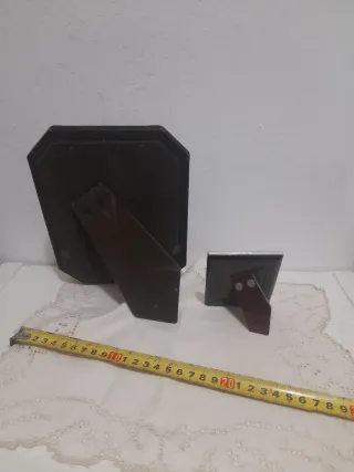 Coppia Cornici da Tavolo Vetro e Metallo