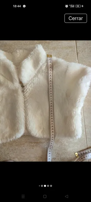 Torera blanca peluche