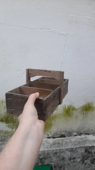 Porta cucito vintage in legno