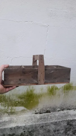 Porta cucito vintage in legno